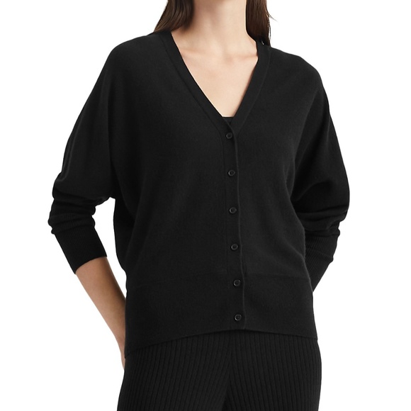 LAUREN RALPH LAUREN NWT 100% Washable Cashmere Dolman Sleeve Cardigan Navy S - Picture 1 of 10